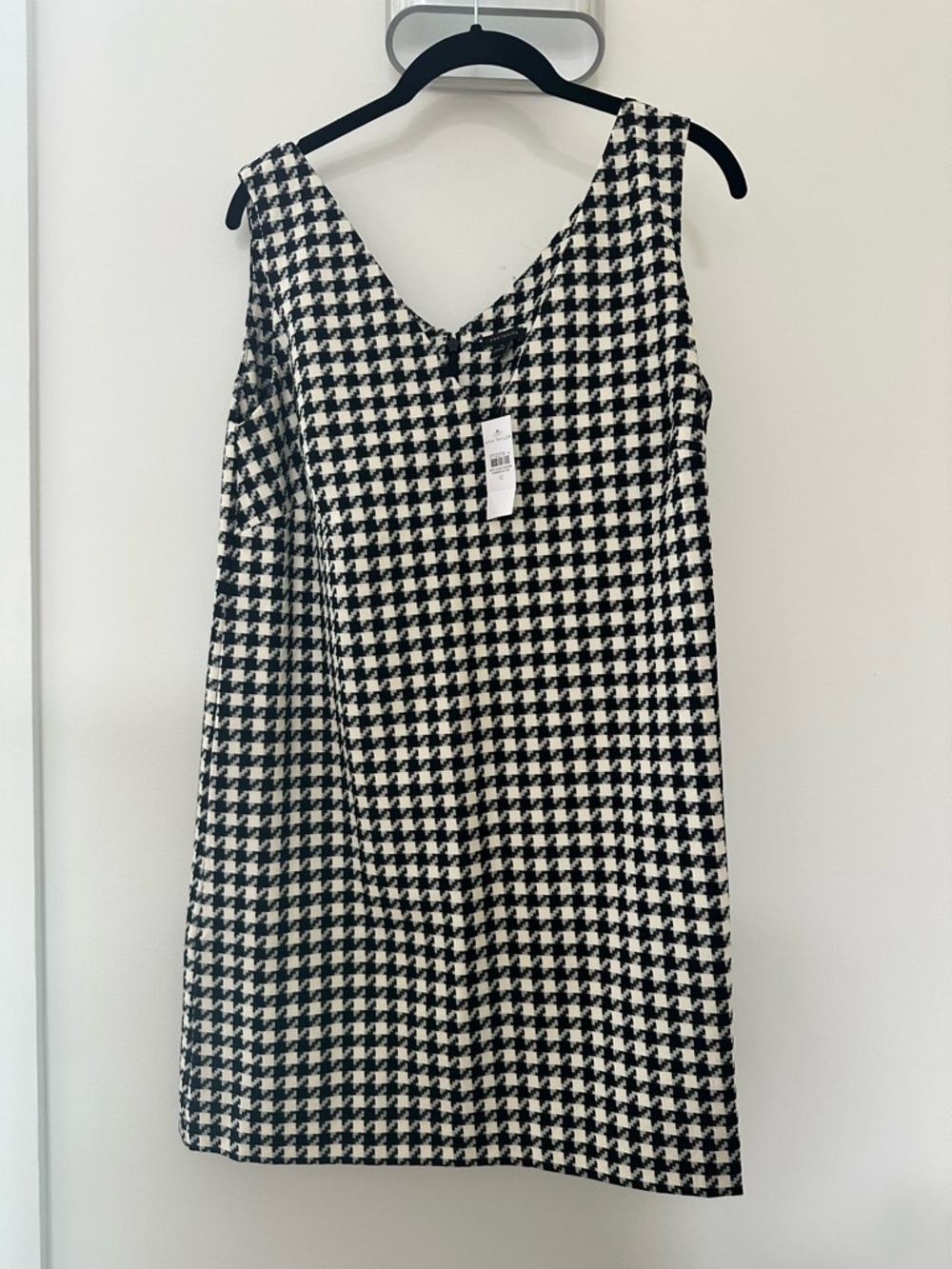 Ann Taylor Black and White Houndstooth Mini Dress